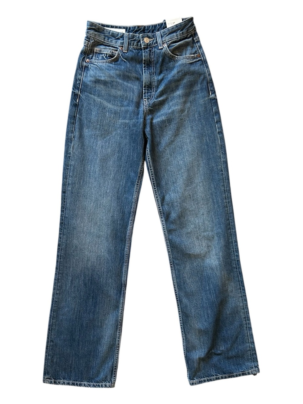 Zara Women’s Wide-Leg Jeans Dark Wash in size 4